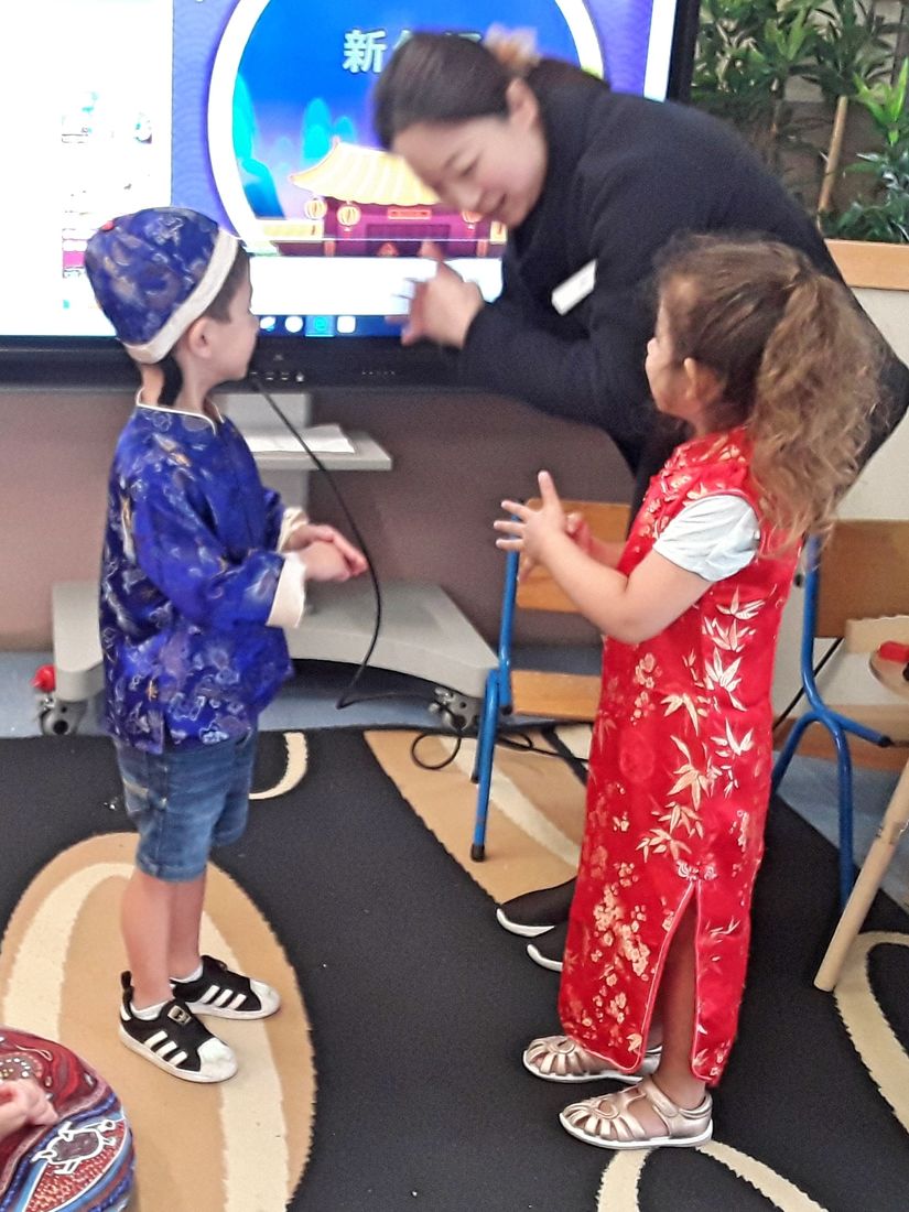 Children participating in the Mandarin language program